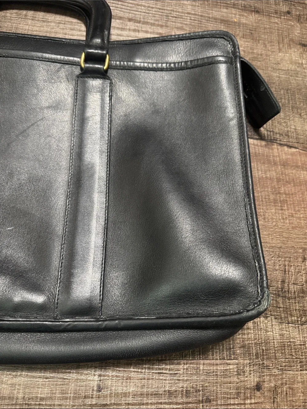 Vintage Coach Black Embassy Leather Briefcase